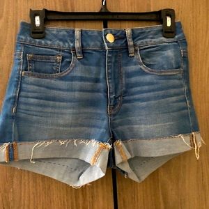 American eagle high rise jean shorts